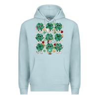 Blue Mist teacher st patrick day clovers Premium Hoodie - MaliasSmallBusiness