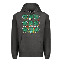 Charcoal Heather teacher st patrick day clovers Premium Hoodie - MaliasSmallBusiness