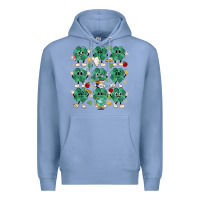 Colony Blue teacher st patrick day clovers Premium Hoodie - MaliasSmallBusiness