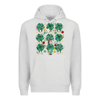 Dove Grey teacher st patrick day clovers Premium Hoodie - MaliasSmallBusiness