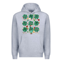 Heather Grey teacher st patrick day clovers Premium Hoodie - MaliasSmallBusiness