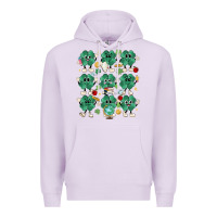 Lilac teacher st patrick day clovers Premium Hoodie - MaliasSmallBusiness