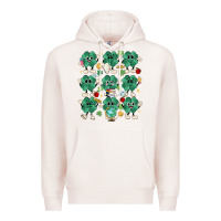 Pale Pink teacher st patrick day clovers Premium Hoodie - MaliasSmallBusiness