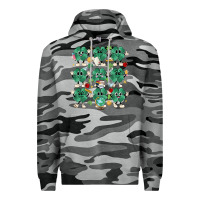 Slate Camo teacher st patrick day clovers Premium Hoodie - MaliasSmallBusiness