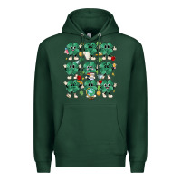 Sports Green teacher st patrick day clovers Premium Hoodie - MaliasSmallBusiness