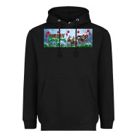 Black merry christmas with santa sleigh Heavyweight Hoodie - BundleAndBundleShop