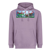 Lavender merry christmas with santa sleigh Heavyweight Hoodie - BundleAndBundleShop