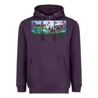 Plum merry christmas with santa sleigh Heavyweight Hoodie - BundleAndBundleShop