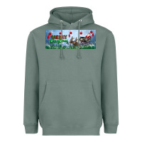Sage merry christmas with santa sleigh Heavyweight Hoodie - BundleAndBundleShop
