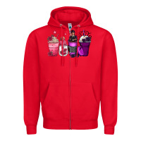 Red wednesday and enid coffee cups Zipper Hoodie - Zillion Design Studio
