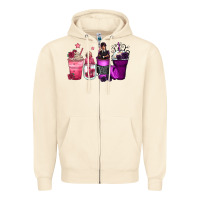 Sandshell wednesday and enid coffee cups Zipper Hoodie - Zillion Design Studio