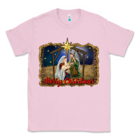 Bubblegum Pink merry christmas holy family Classic Tee - RanaPortraitStore