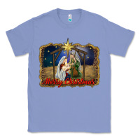 Colony Blue merry christmas holy family Classic Tee - RanaPortraitStore