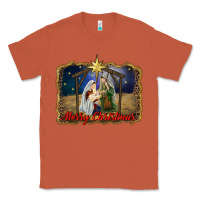 Copper merry christmas holy family Classic Tee - RanaPortraitStore