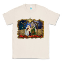 Natural merry christmas holy family Classic Tee - RanaPortraitStore