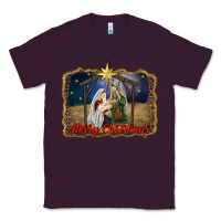 Plum merry christmas holy family Classic Tee - RanaPortraitStore