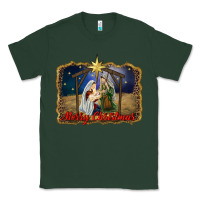 Sports Green merry christmas holy family Classic Tee - RanaPortraitStore