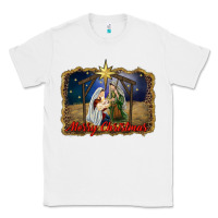 White merry christmas holy family Classic Tee - RanaPortraitStore