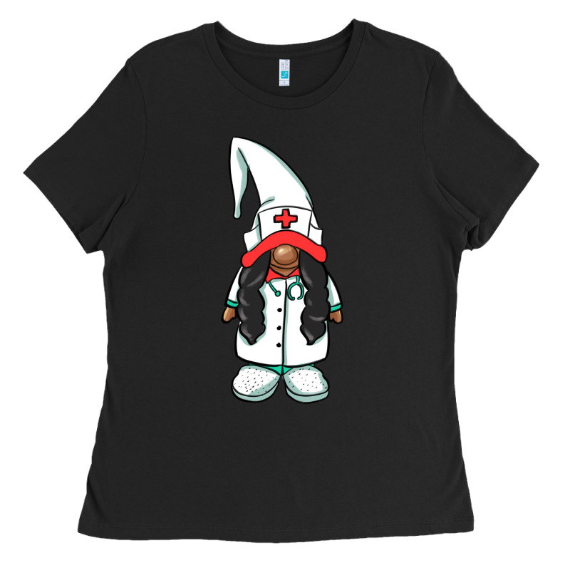 African American Nurse Gnome Ladies Tee by BarkalooDesign | Teevron