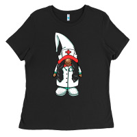 Black african american nurse gnome Ladies Tee - BarkalooDesign