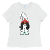 White african american nurse gnome Ladies Tee - BarkalooDesign