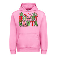 Fuchsia Pink howdy santa Urban Hoodie - MaliasSmallBusiness