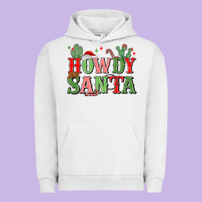 Howdy Santa Urban Hoodie Designed By Maliassmallbusiness
