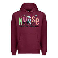 Burgundy coffee scrubs rubber gloves nurse Premium Hoodie - MaliasSmallBusiness