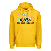 Lemon coffee scrubs rubber gloves nurse Premium Hoodie - MaliasSmallBusiness