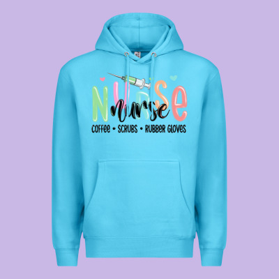 Coffee Scrubs Rubber Gloves Nurse Premium Hoodie Designed By Maliassmallbusiness