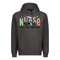 Smoke coffee scrubs rubber gloves nurse Premium Hoodie - MaliasSmallBusiness