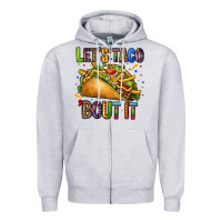 Heather Grey lets taco bout it Zipper Hoodie - CTS Tumbler Store
