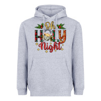 Heather Grey oh holy night Heavyweight Hoodie - BundleAndBundleShop