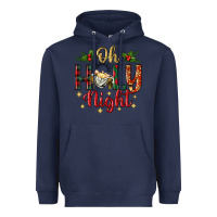 Navy oh holy night Heavyweight Hoodie - BundleAndBundleShop