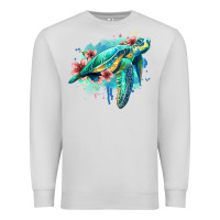 Dove Grey floral turtle Premium Sweatshirt - Jasminsmagicworld