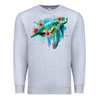 Heather Grey floral turtle Premium Sweatshirt - Jasminsmagicworld