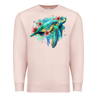 Pale Pink floral turtle Premium Sweatshirt - Jasminsmagicworld