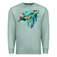 Seafoam floral turtle Premium Sweatshirt - Jasminsmagicworld