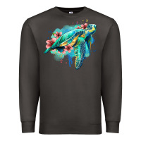 Smoke floral turtle Premium Sweatshirt - Jasminsmagicworld