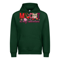 Forest Green my cat is my valentine Urban Hoodie - NancyCooperArtShop