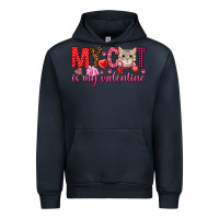 Navy my cat is my valentine Urban Hoodie - NancyCooperArtShop