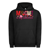 Pigment Black my cat is my valentine Urban Hoodie - NancyCooperArtShop
