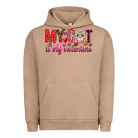 Pigment Burro my cat is my valentine Urban Hoodie - NancyCooperArtShop
