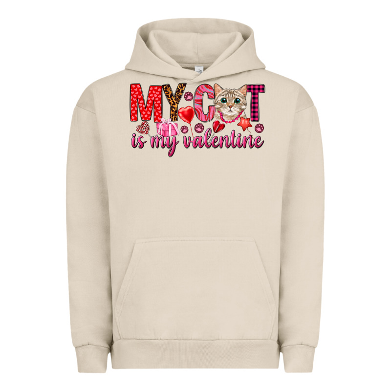 My Cat Is My Valentine Urban Hoodie by NancyCooperArtShop | Teevron