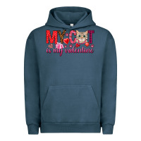 Pigment Midnight Navy my cat is my valentine Urban Hoodie - NancyCooperArtShop