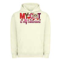 Pigment Pistachio my cat is my valentine Urban Hoodie - NancyCooperArtShop