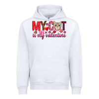 White my cat is my valentine Urban Hoodie - NancyCooperArtShop