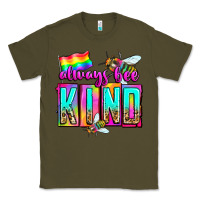 Army Green always bee kind Classic Tee - Zillion Design Studio