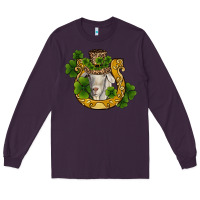 Plum st patricks day goat horseshoe shamrock Long Sleeve Tee - RanaPortraitStore