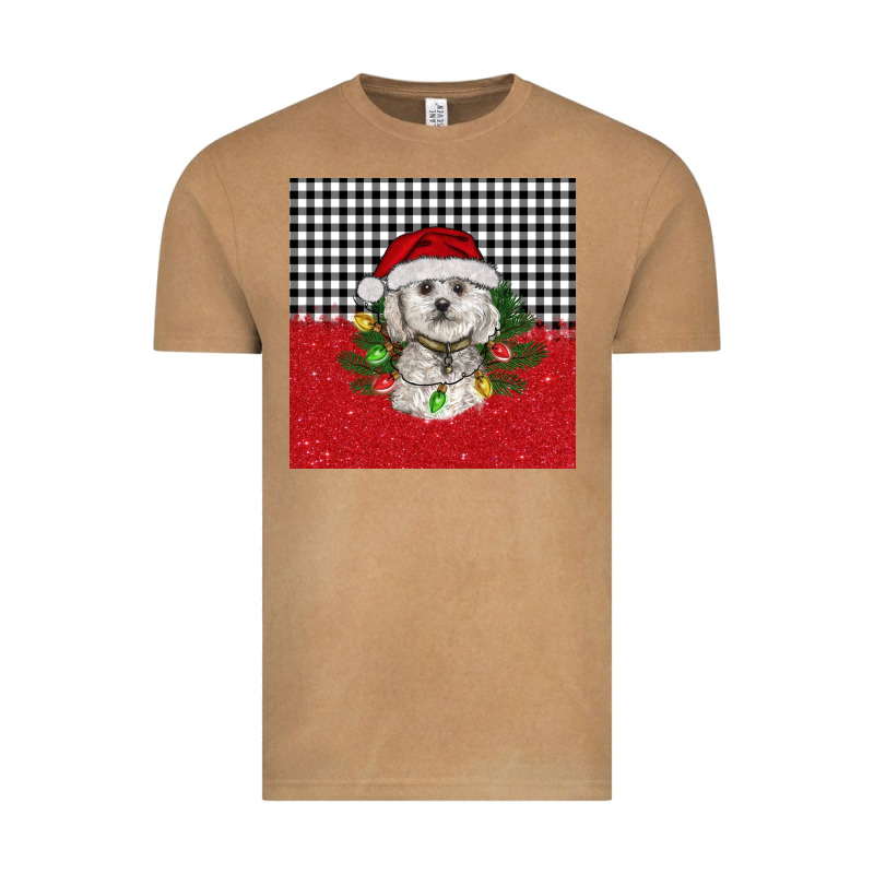 Christmas Bichon Frise Dog Vintage Tee by BarkalooDesign | Teevron